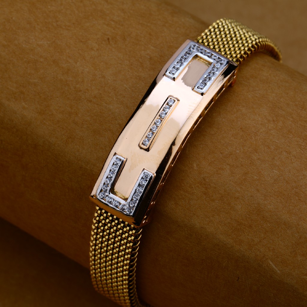 Mens Rose Gold Bracelet-MLB69 - Image 2