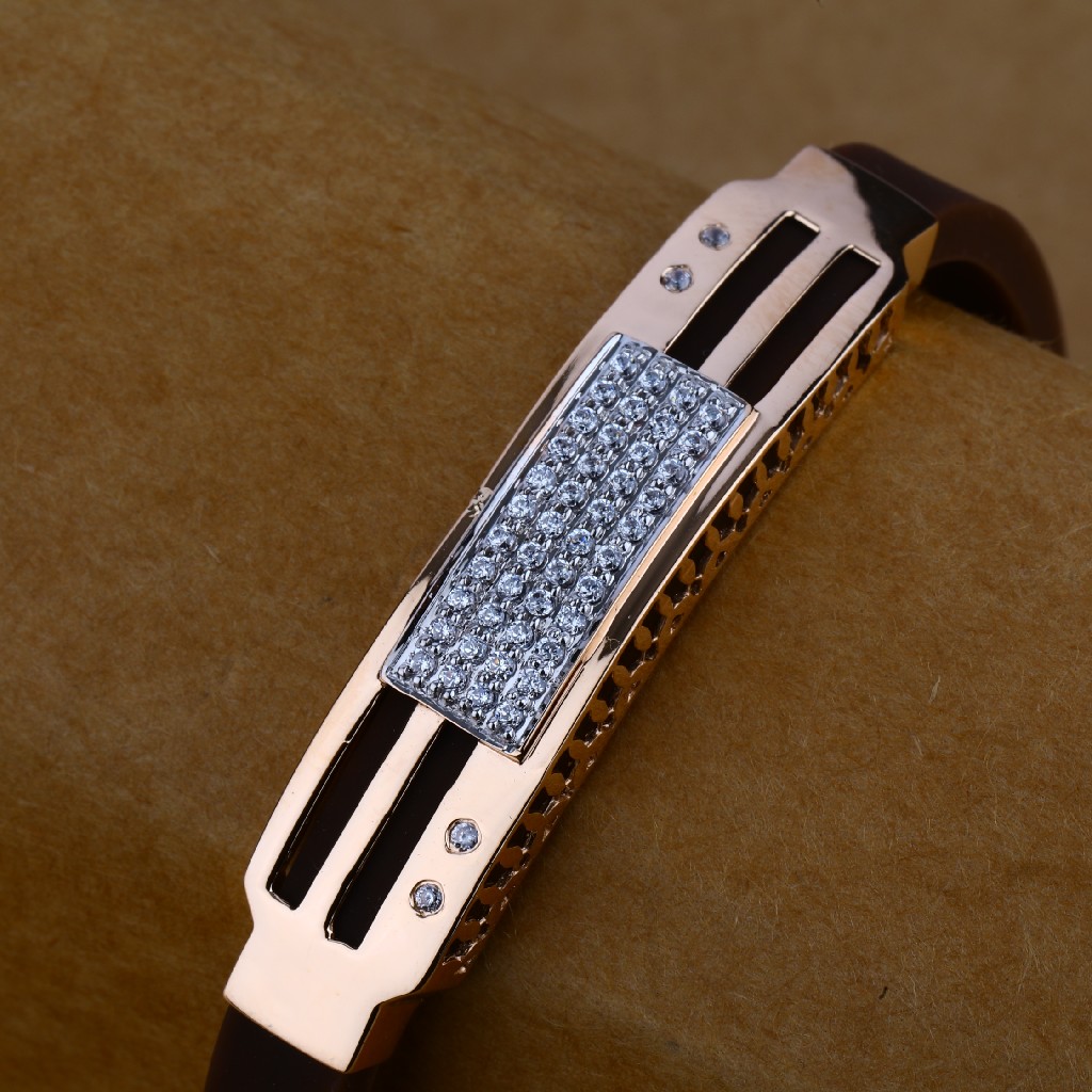 Mens Gold Kada Bracelet-MLB60 - Image 2