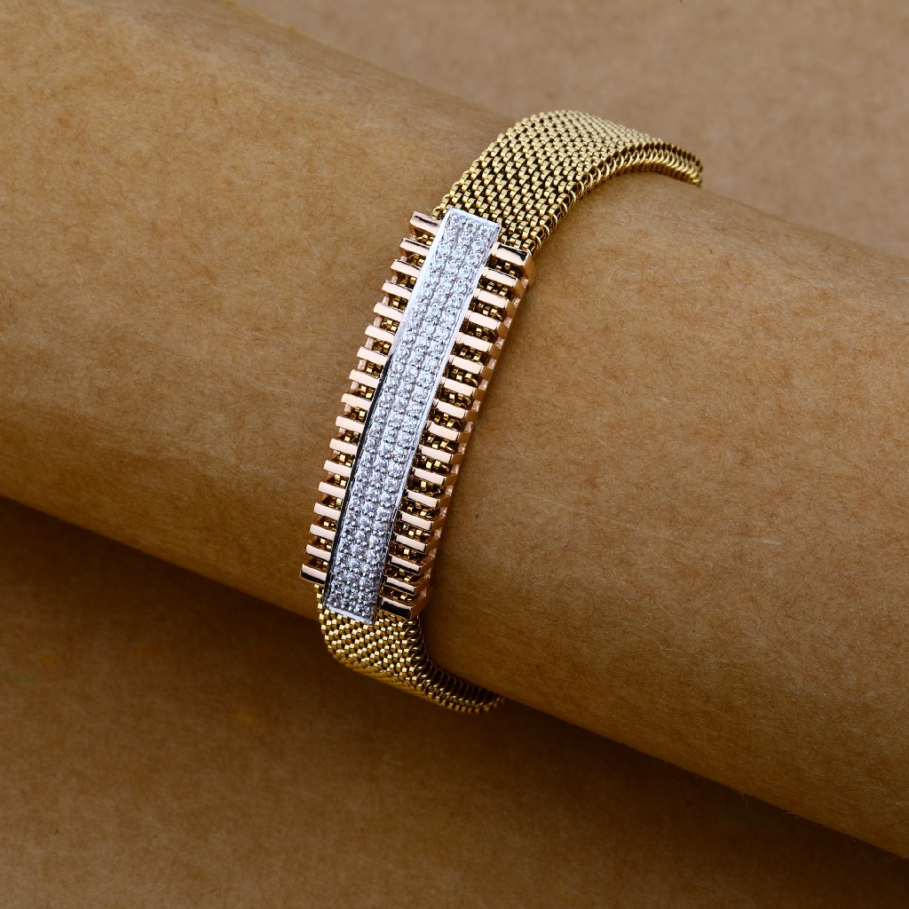 Mens Rose Gold Leather Spirng Bracelet-MLB44