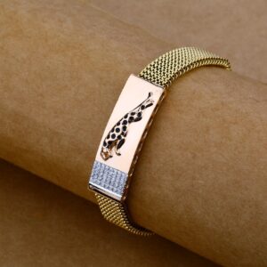 Leather Rose Gold Bracelet-MLB42