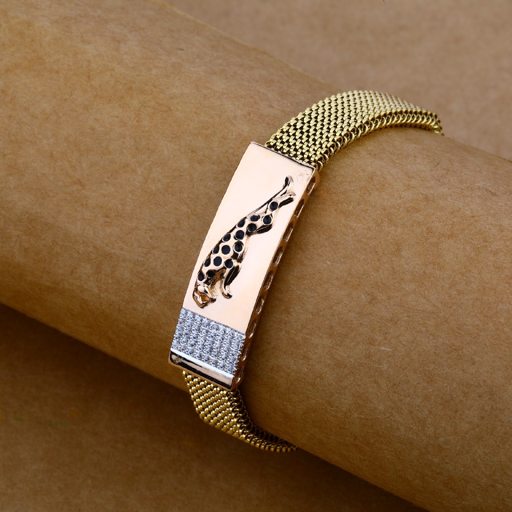 Leather Rose Gold Bracelet-MLB42