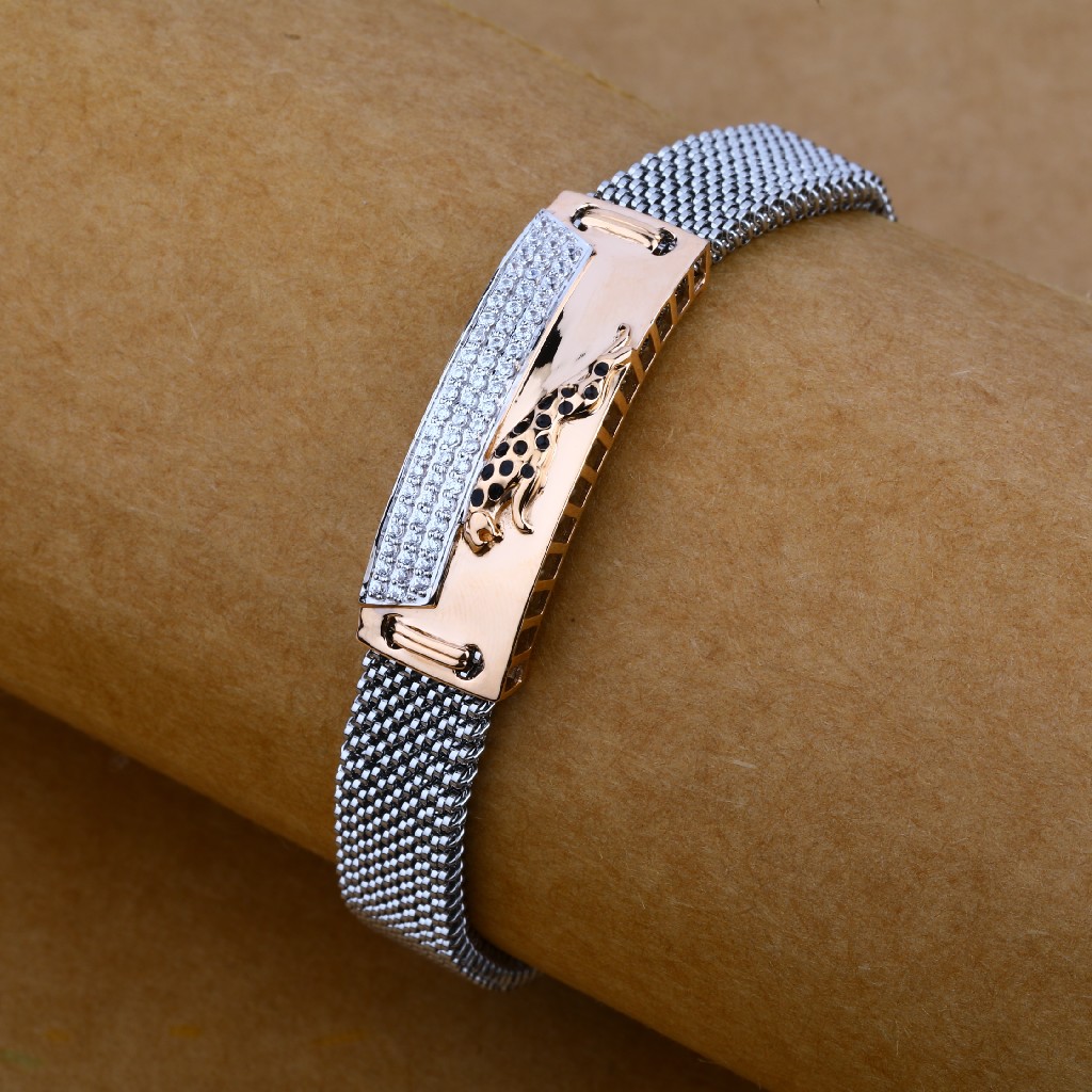 Rose Gold Leather Bracelet-MLB38