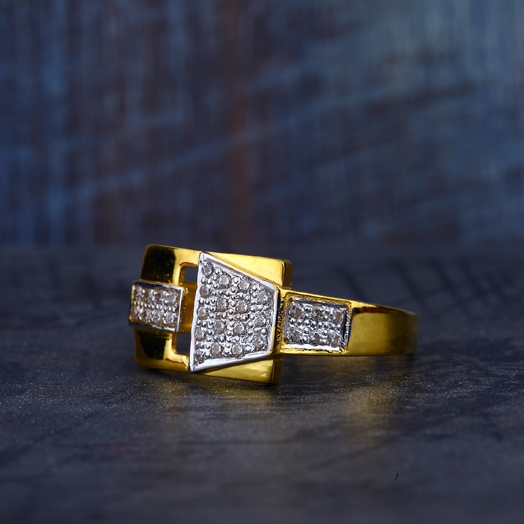 Mens Gold Ring-MR165 - Image 3