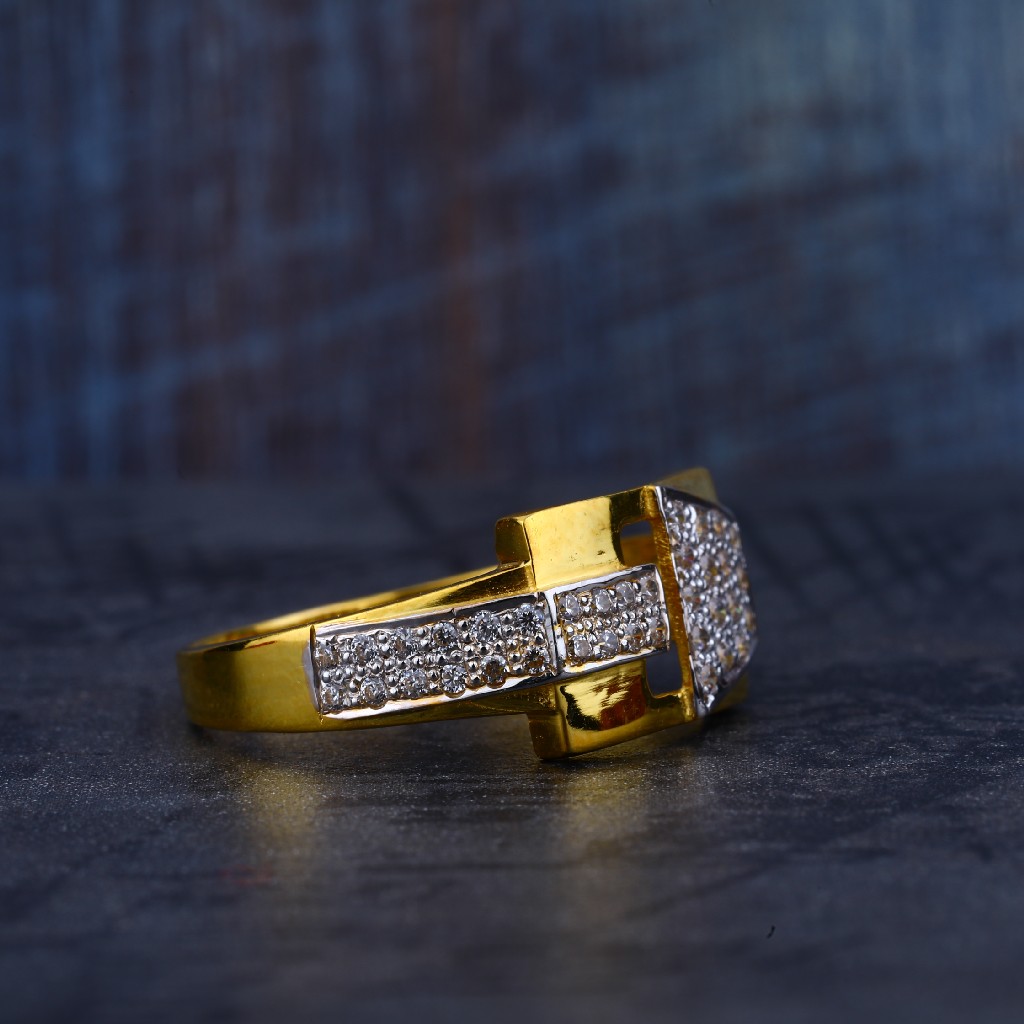 Mens Gold Ring-MR165 - Image 2