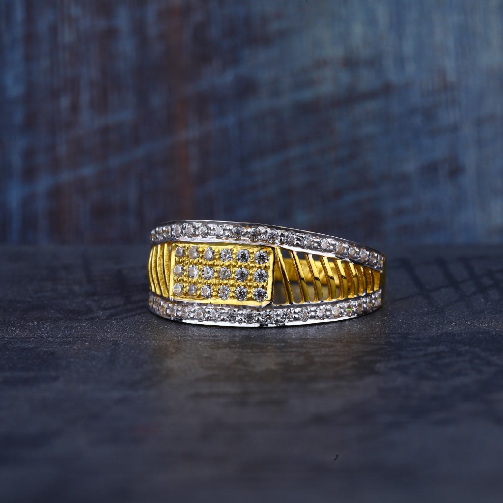 Mens Cz 916 Gold Ring-MR160