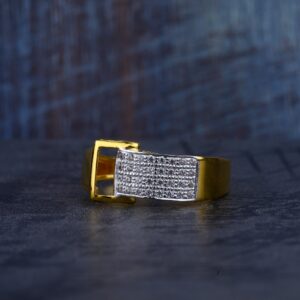 Mens Gold Cz 22K Ring-MR154