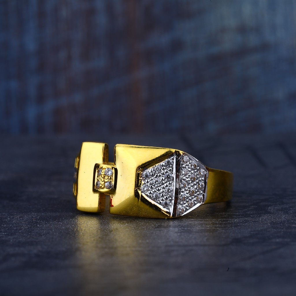Cz Gold Mens Ring-MR150