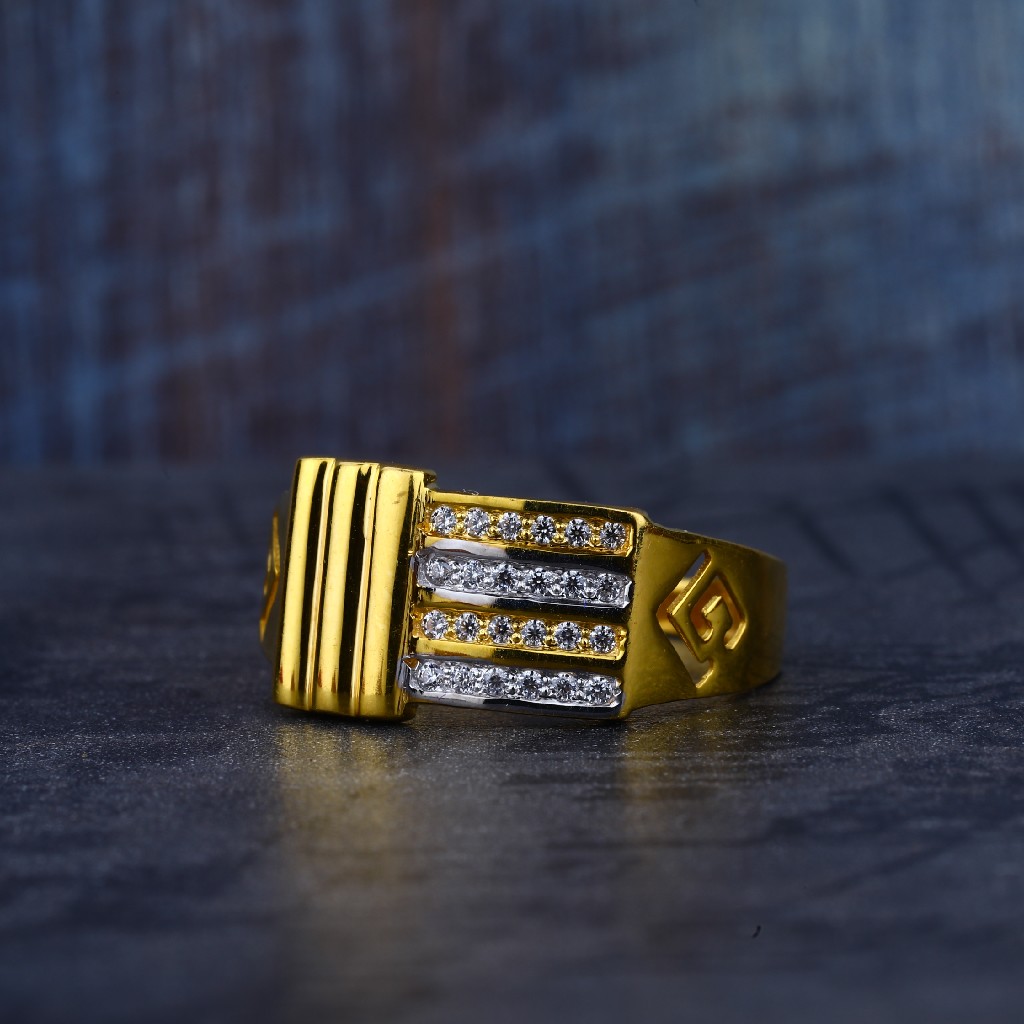 916 Gold Cz Mens Ring-MR149