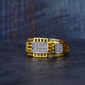 Mens Gold 916 Ring-MR144