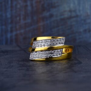 Mens Cz Gold Ring-MR140