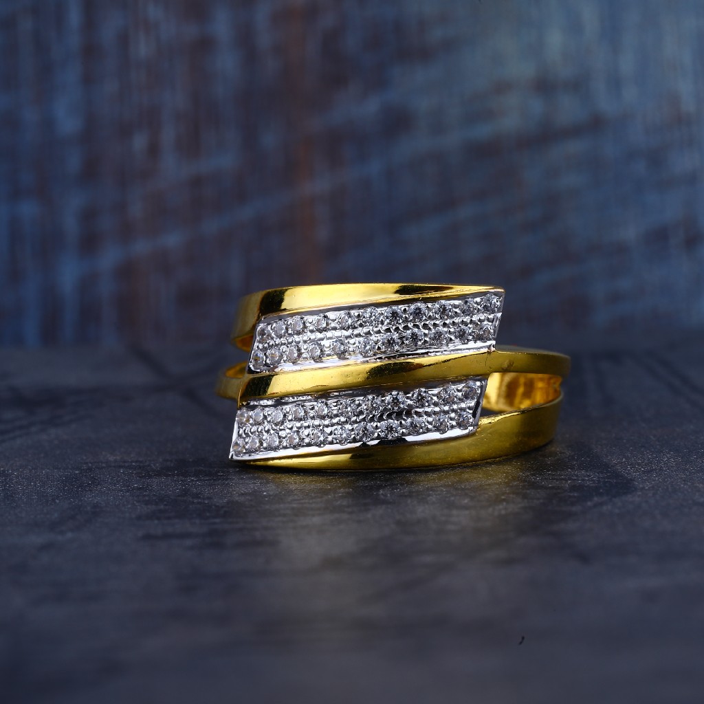 Mens Cz Gold Ring-MR140