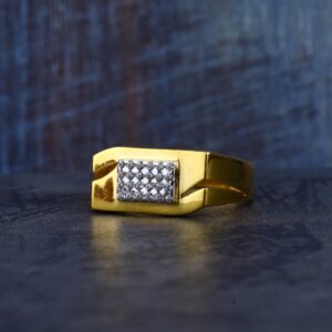 Mens Cz Gold 22K Ring-MR139