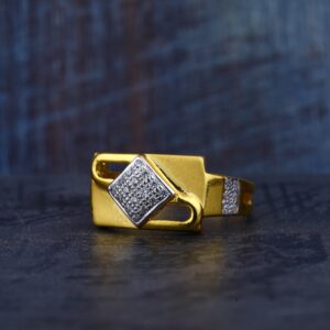 Mens 916 Cz Gold Ring-MR133