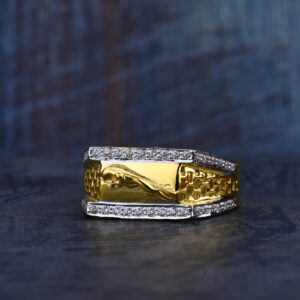 Mens Gold Cz 22k Ring-MR130