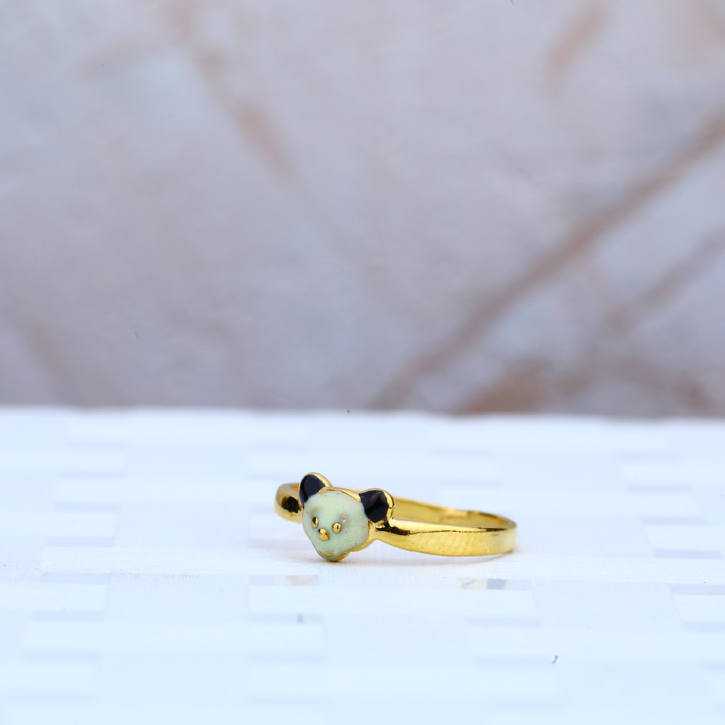 Gold Meena Kids Ring-KR64 - Image 2