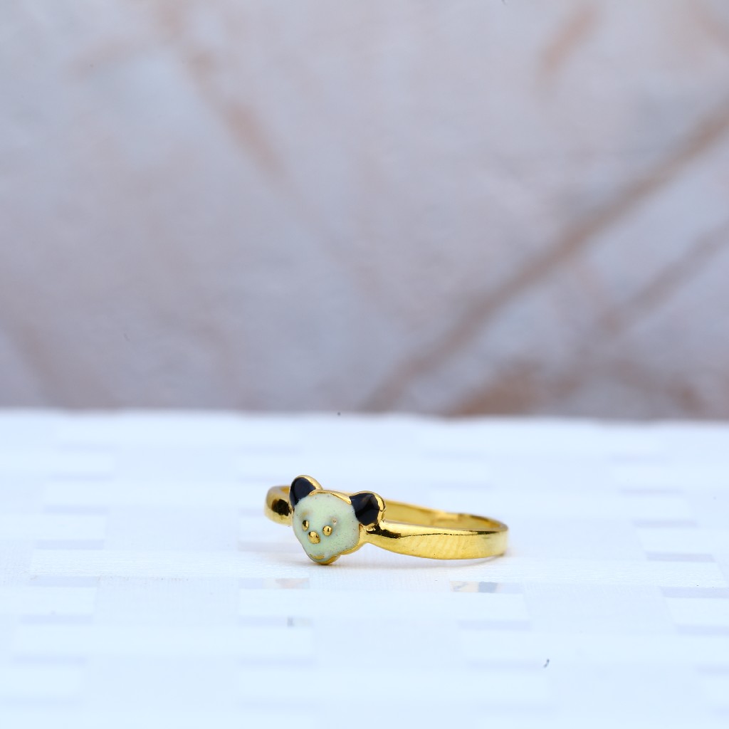 Gold Meena Kids Ring-KR64