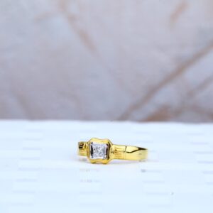 Kids Plain Gold Cz Ring-KR61