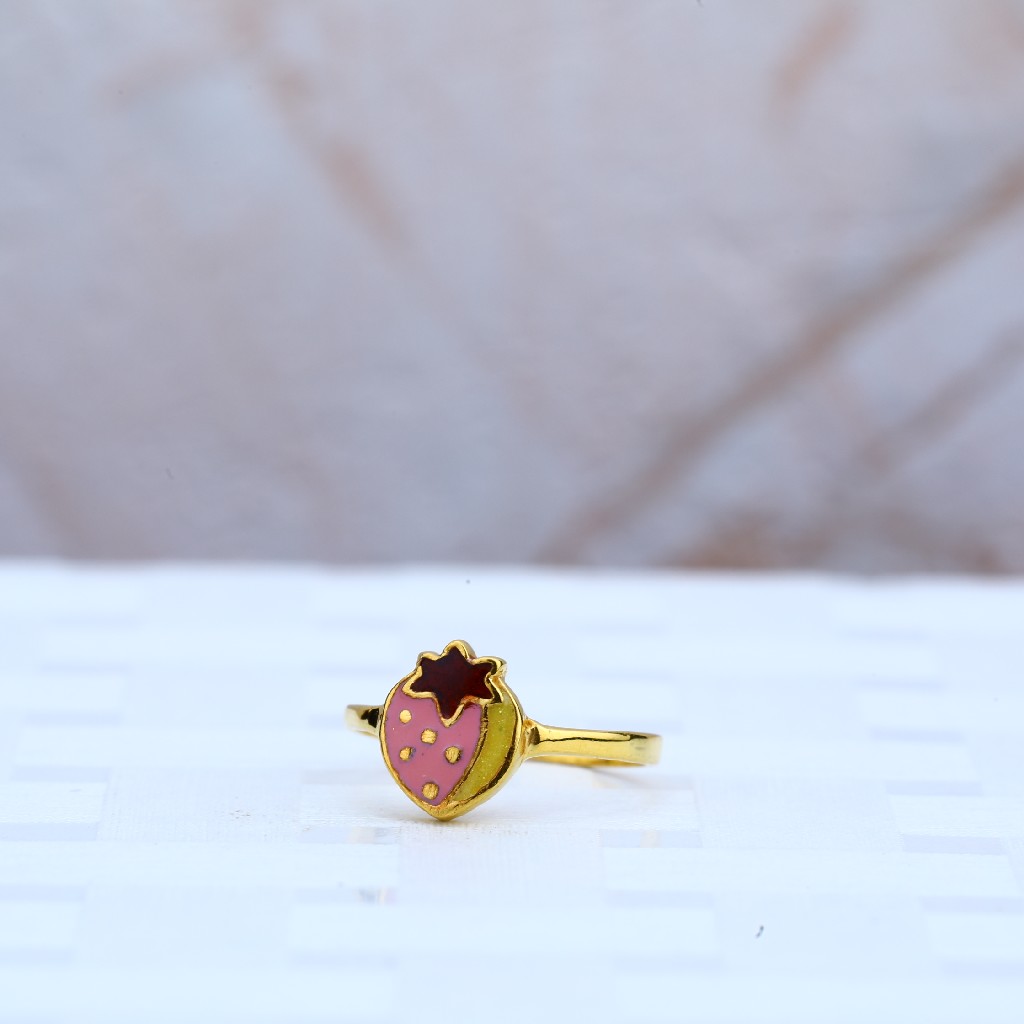 Gold 916 Baby Ring-KR43