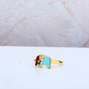 Elephant Gold Kids Ring-KR05