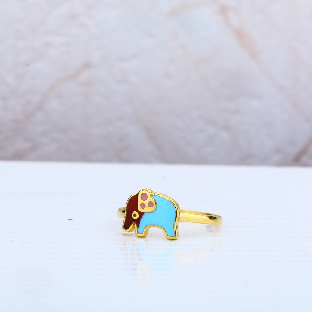 Elephant Gold Kids Ring-KR05