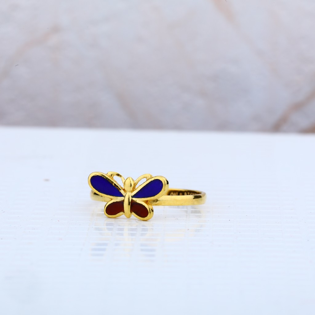 Kids Butterfly Gold Ring-KR03