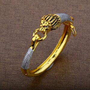 Mens 916 Gold Kada Bracelet-MKB14