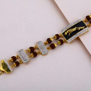 Jaguar Rudraksha Gold Bracelet-MRB05