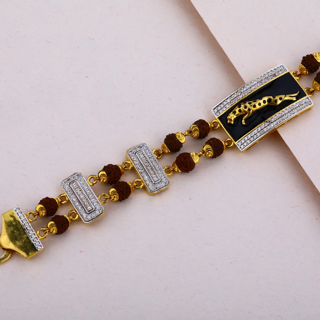 Jaguar Rudraksha Gold Bracelet-MRB05
