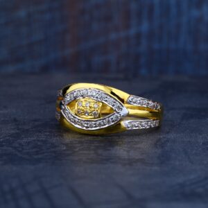 Cz Gold Mens Ring-MR128