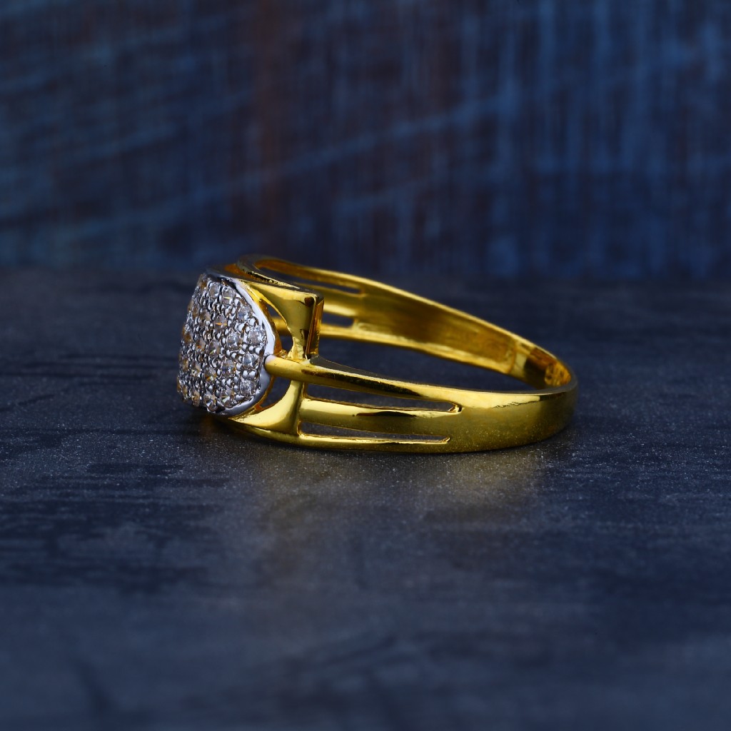 Mens 916 Gold Fancy Ring-MR97 - Image 3