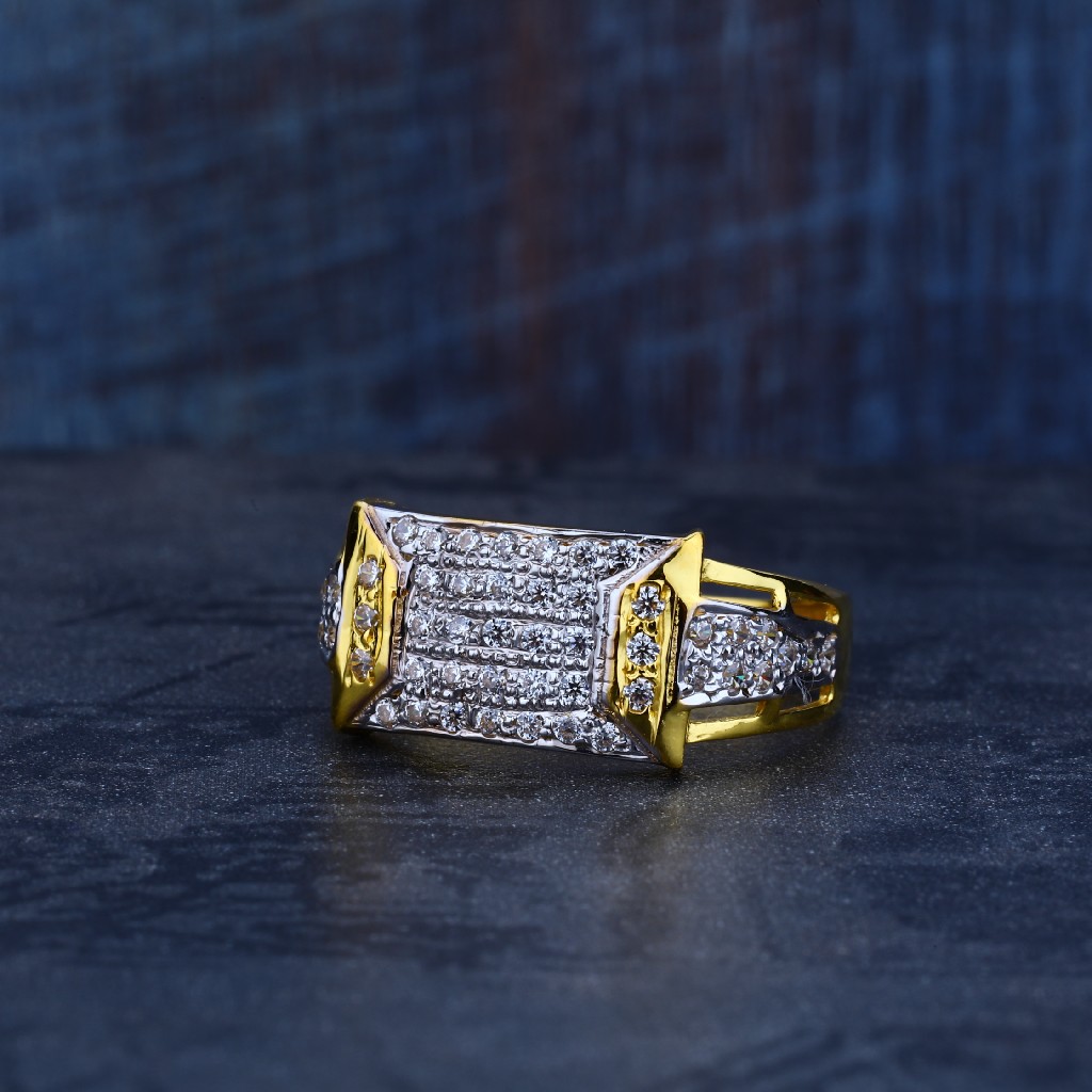 Mens 916 Gold Fancy Ring-MR95