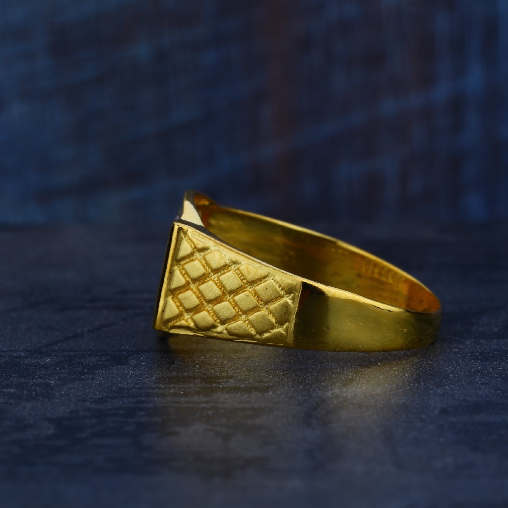 Mens 916 Daily Wear Gold Fancy Ring-MR92 - Image 3