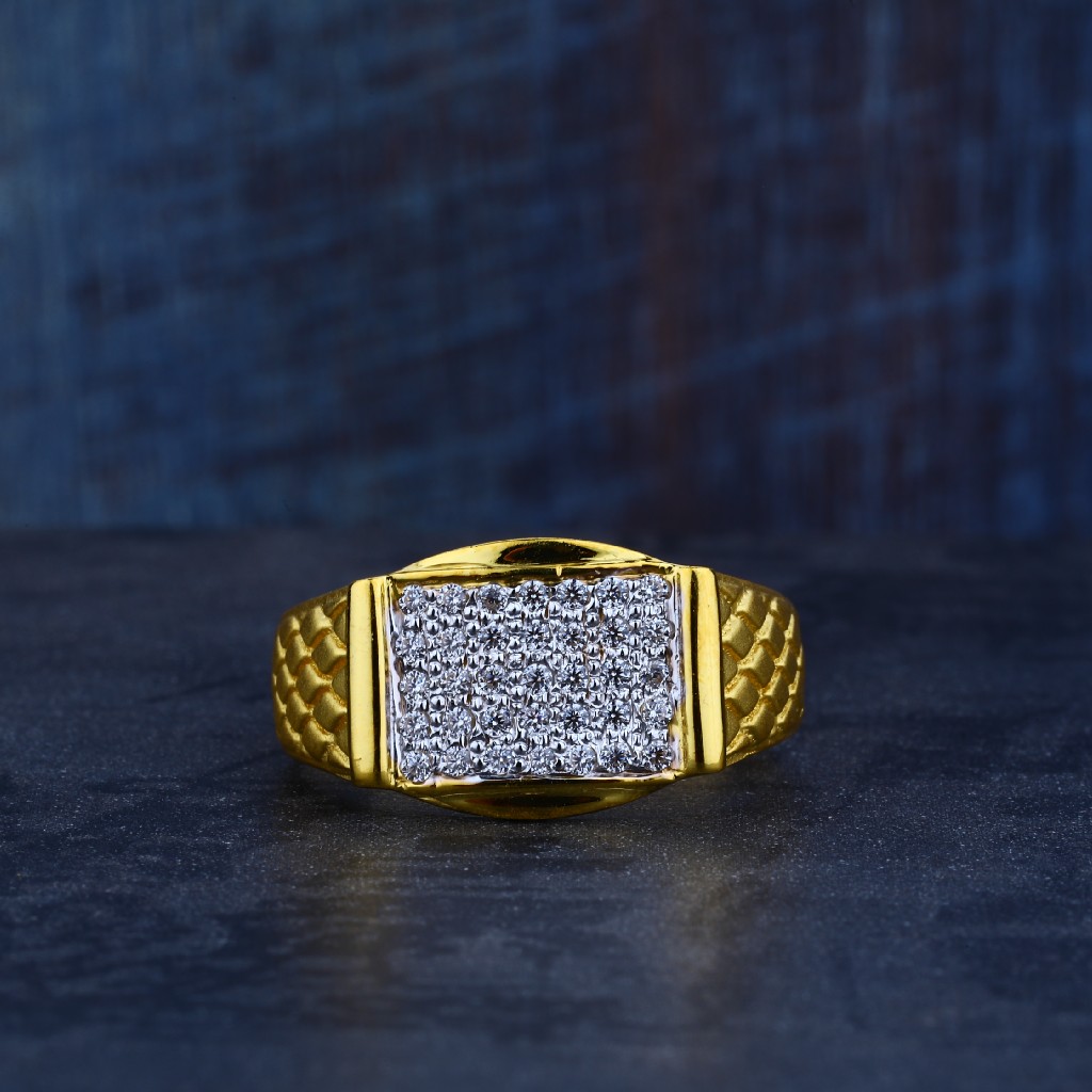 Mens 916 Daily Wear Gold Fancy Ring-MR92 - Image 2