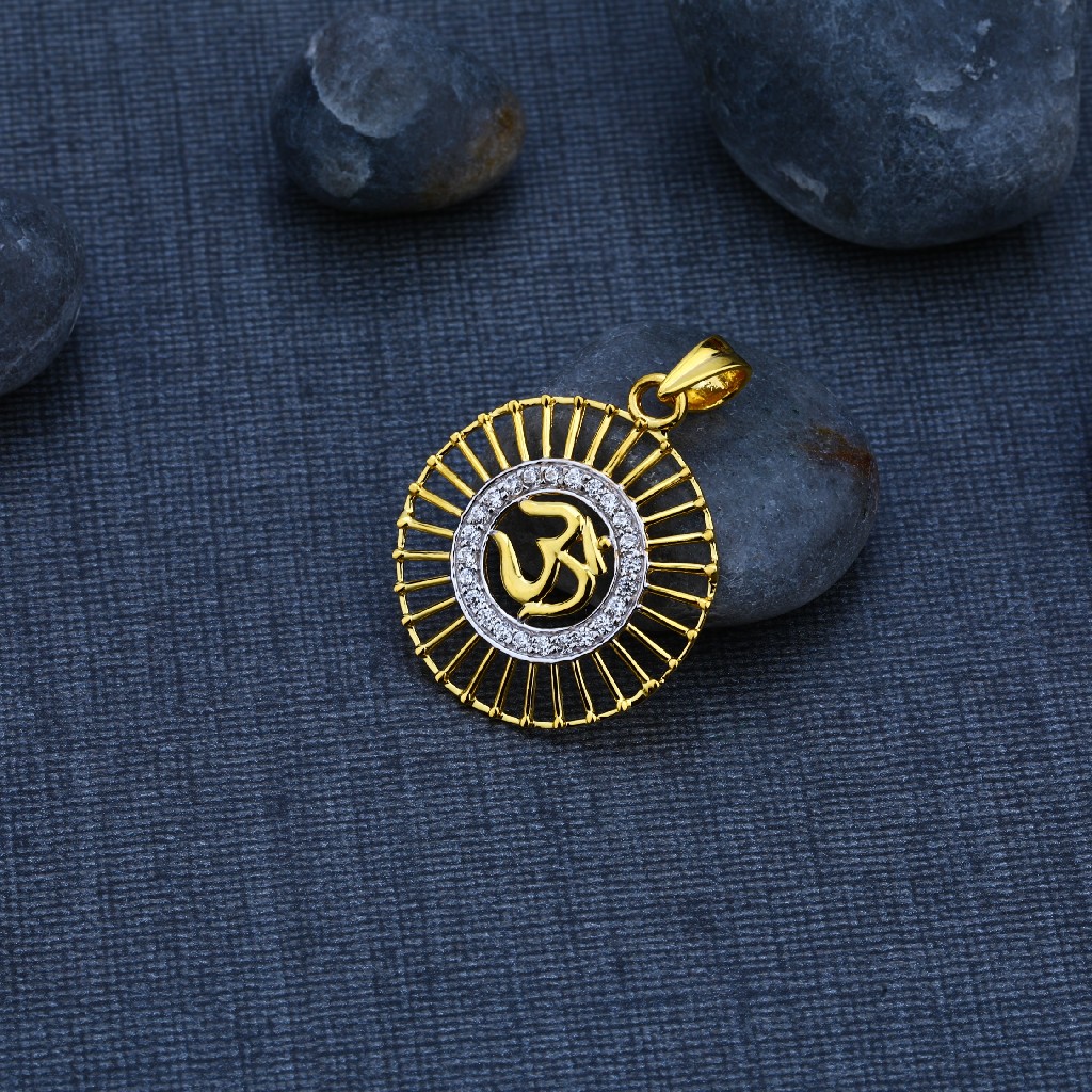 22K Om Gold Pendant-GP68