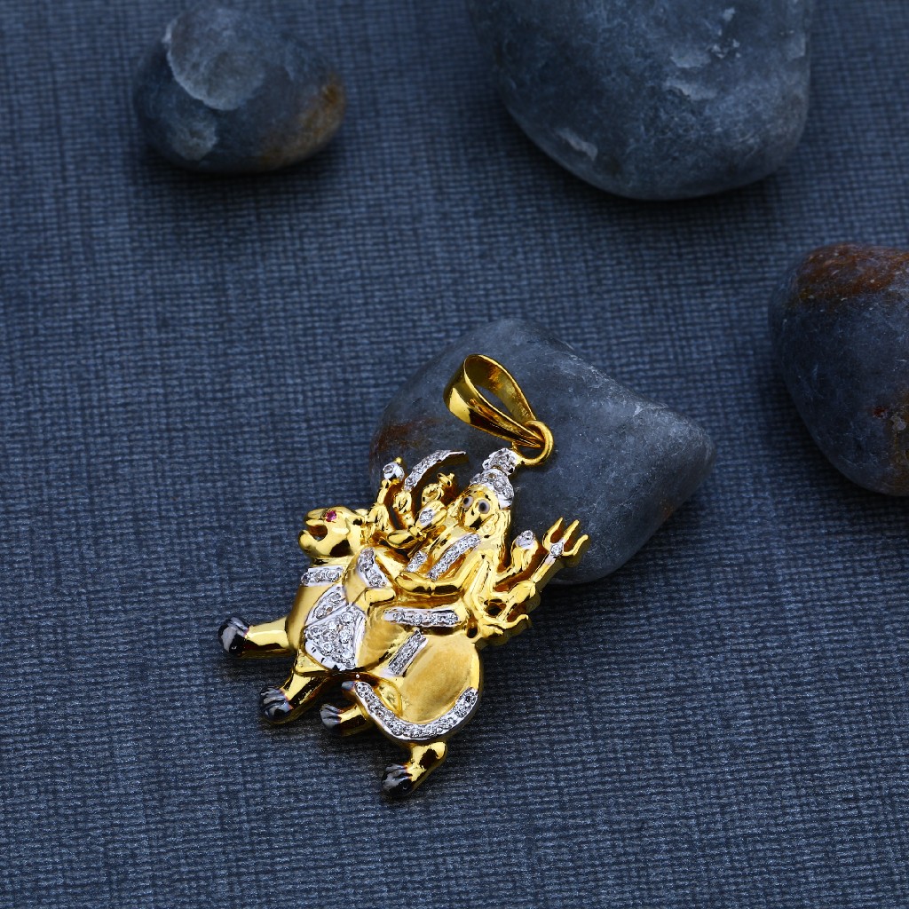 22K Gold Ambe Maa Pendant-GP61