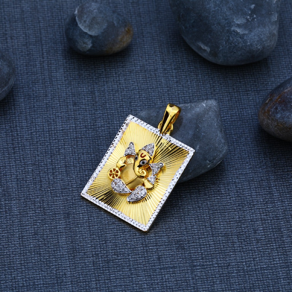 Gold 916 Daily Wear God Ganpati Pendant-GP58