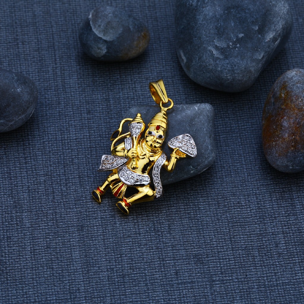 Hanuman ji God 22K Gold Pendant-GP55