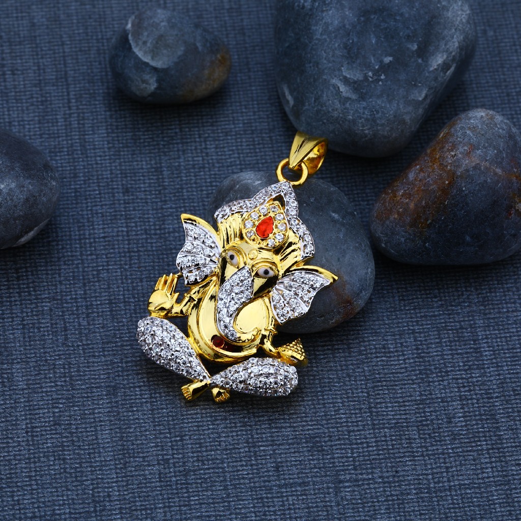 Ganpati Bappa Gold 916 Pendant-GP53