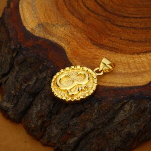 God Hollow 18K Gold Om Pendant-HLP67