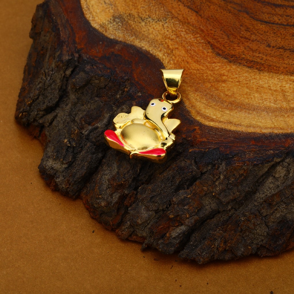 God Ganesha 18K Gold Hollow Pendant-HLP64