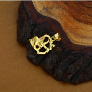 Om Shiv God Exclusive 18K Gold Hollow Pendant-HLP36