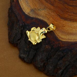 18K Hollow God Ganpati Pendant-HLP32