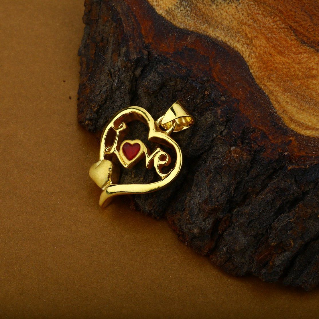 18K Hollow Love Pendant-HLP02