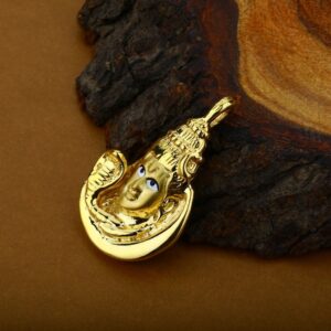 Mens Shivji God Hollow Gold Pendant-HLP01