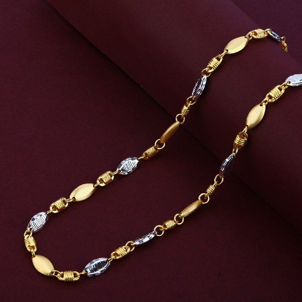 Mens Fancy Gold Plain Turkey 22K Chain-MTC97