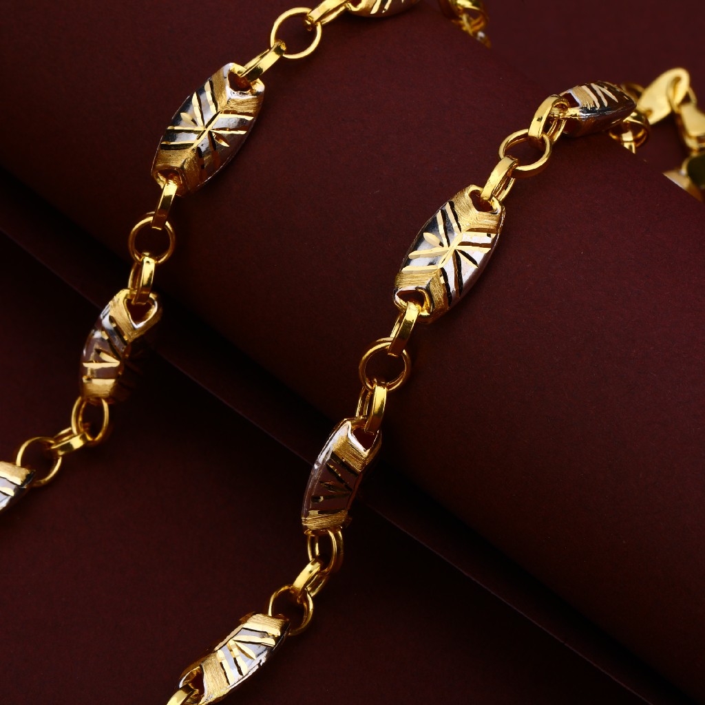 Mens 916 Gold Fancy CHAIN-MTC95 - Image 2