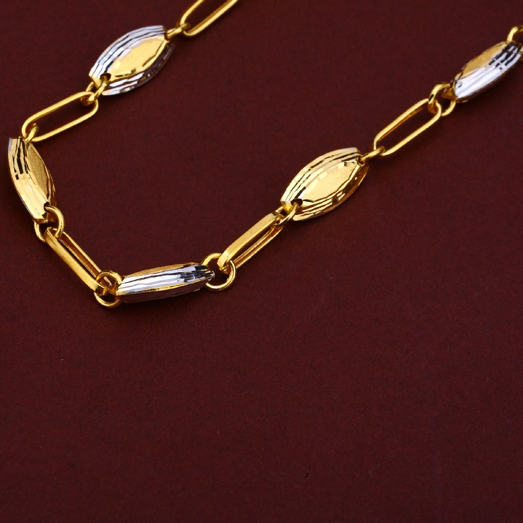 Mens 22K Simple Wear Fancy Turkey Gold Chain-MTC91 - Image 3