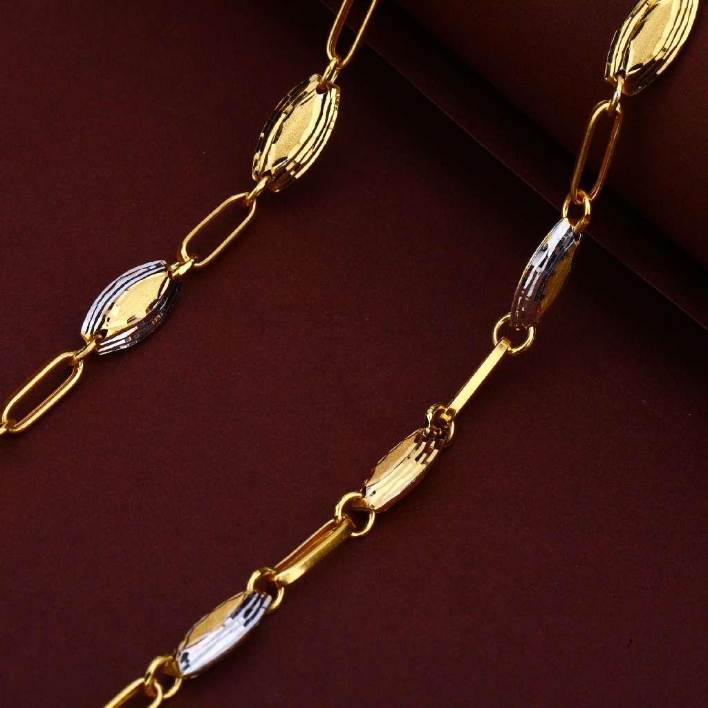 Mens 22K Simple Wear Fancy Turkey Gold Chain-MTC91 - Image 2