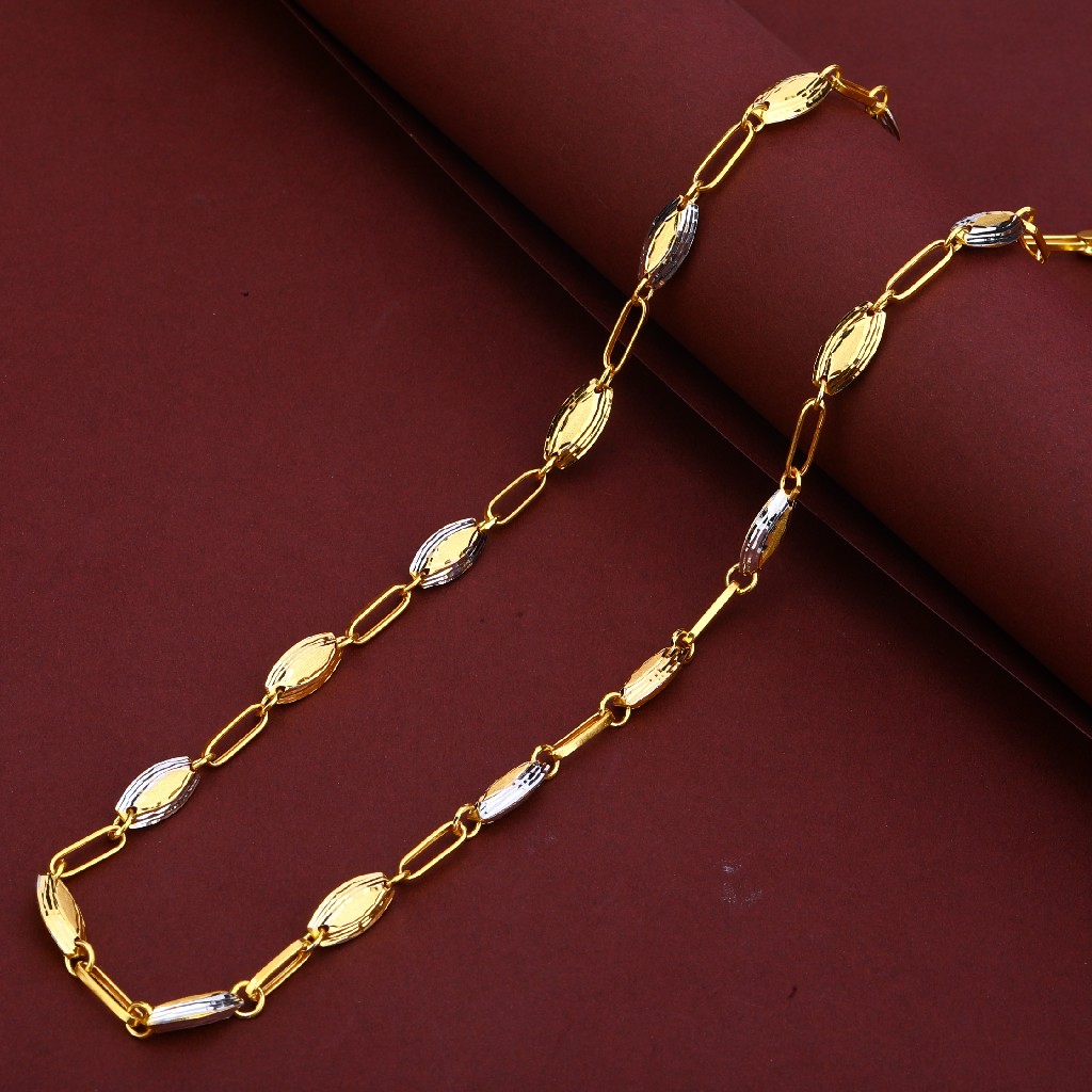 Mens 22K Simple Wear Fancy Turkey Gold Chain-MTC91