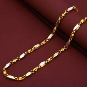 Plain Gold 22K Turkey Mens Chain-MTC84